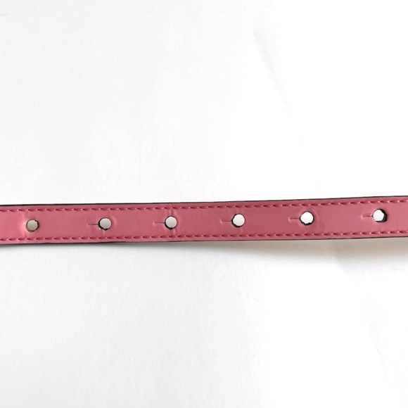 Vintage Escada Pink Patent Leather Belt with Gold Heart Buckle - Picture 7 of 8